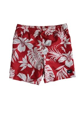 Speedo Red and White Tropical Floral Swim Trunks
